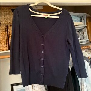 ModCloth Fervour Navy Blue Women's Cardigan Sweater